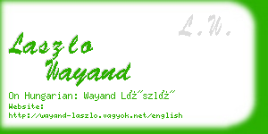 laszlo wayand business card